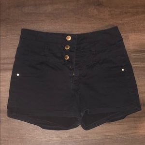 Black high waisted shorts